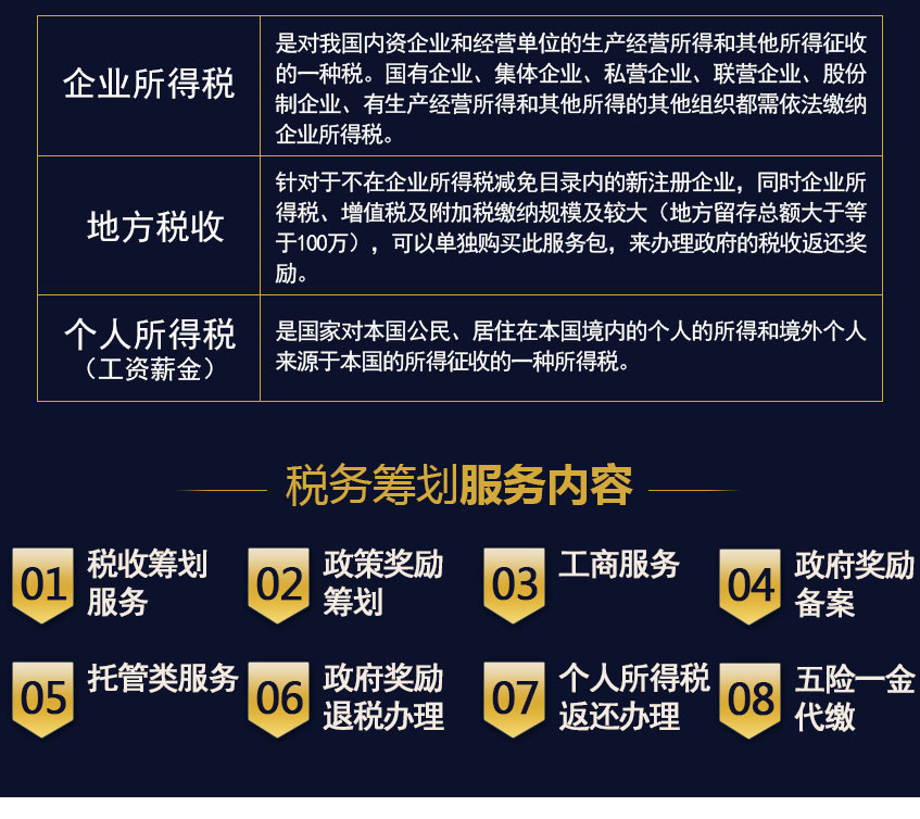税务筹划内容